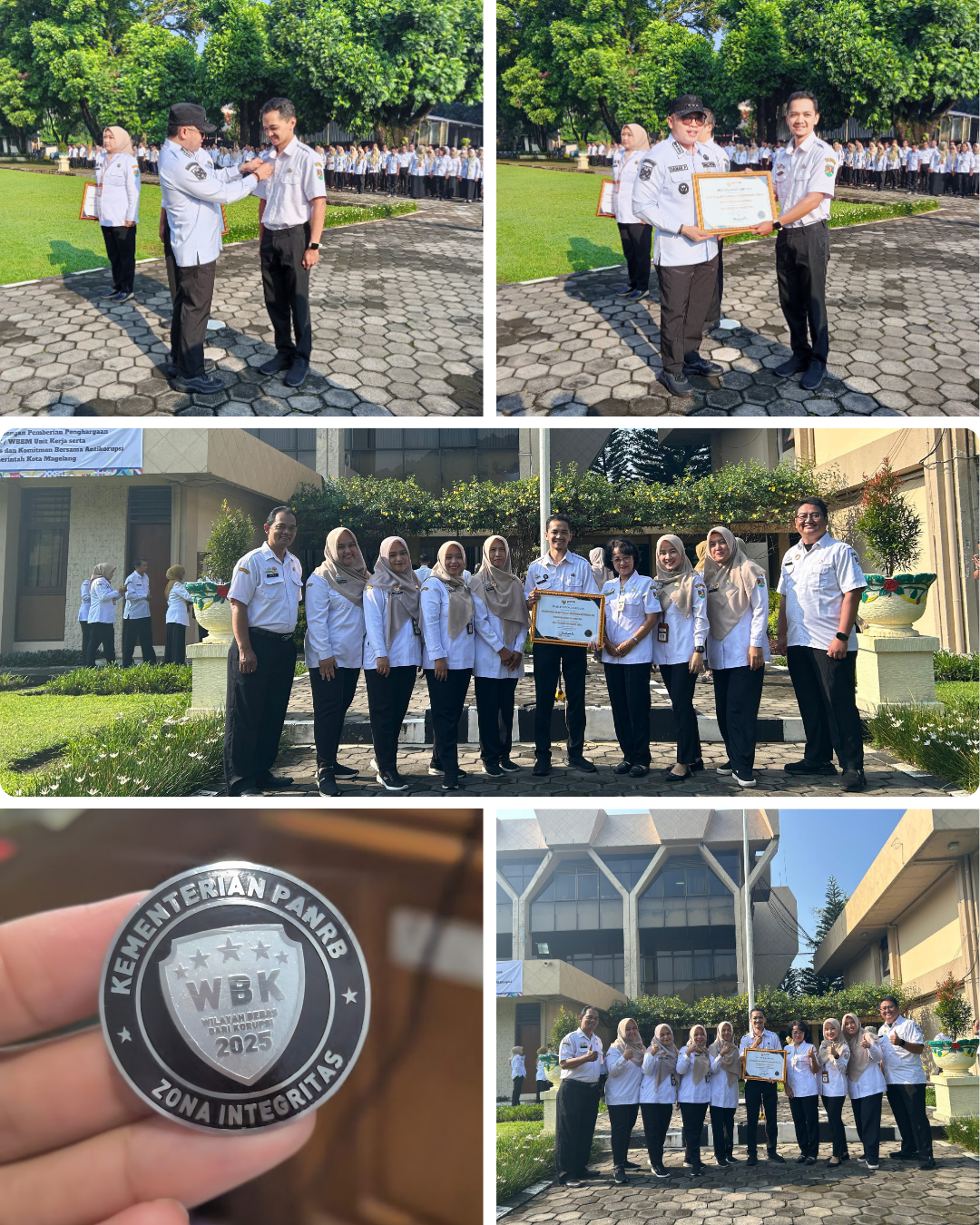 Puskesmas Jurangombo Terima Pin dan Sertifikat ZI Menuju WBK dari Wali Kota Magelang